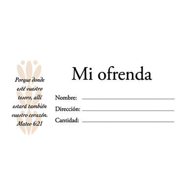 Mi Ofrenda de Sobres